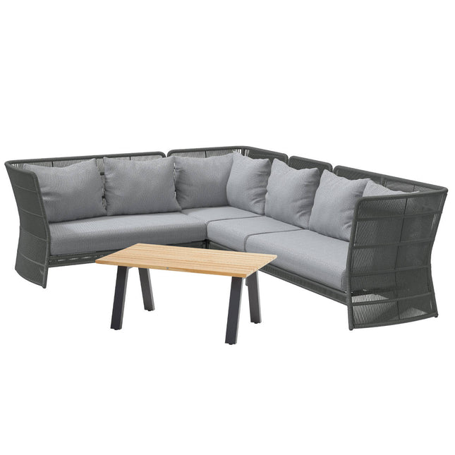 4 Seasons Outdoor Oriënt loungeset + center + Ambassador hoge salontafel