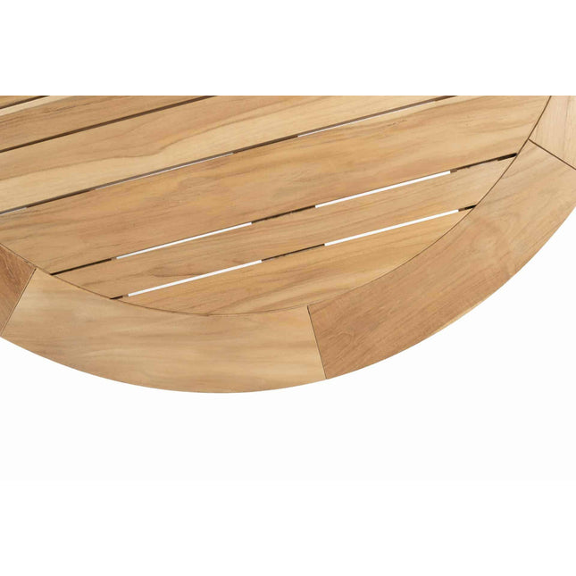 Taste 4SO Barista dining antraciet + Ambassador teak tafel 130 Ø cm