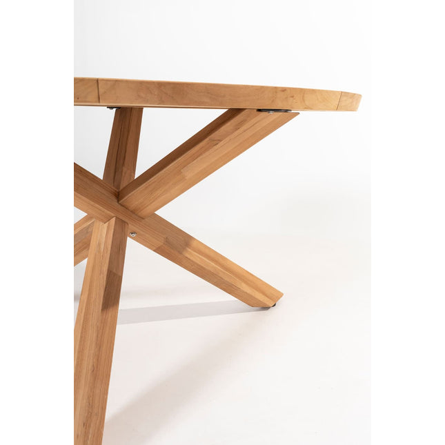 4 Seasons Outdoor Murcia dining latte + Taste 4SO Prado teak tafel 130 Ø cm