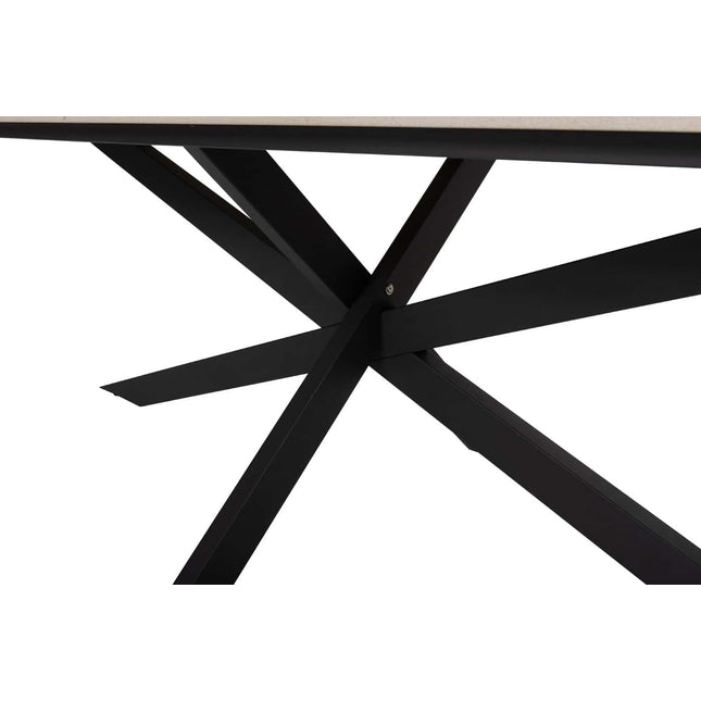 Taste 4SO Rhodos dining stoel + Prado tafel met keramisch tafelblad barrel antraciet 240 cm