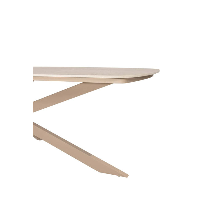 Taste 4SO Prado tafel met keramisch tafelblad barrel latte 240 cm