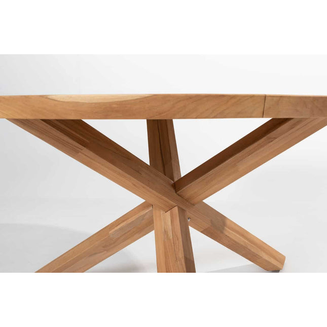4 Seasons Outdoor Jura dining + Taste 4SO Prado teak tafel 130 Ø cm