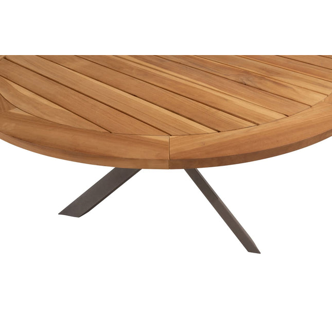 4 Seasons Outdoor Veneto dining terre + Taste 4SO Prado teak tafel 160 Ø cm