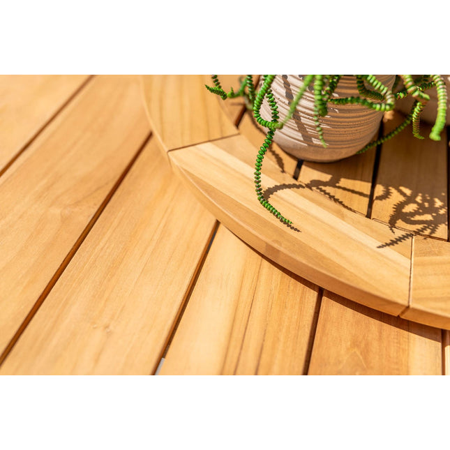 4 Seasons Outdoor Aprilla dining antraciet + Taste 4SO Prado teak tafel 160 Ø cm + lazy susan