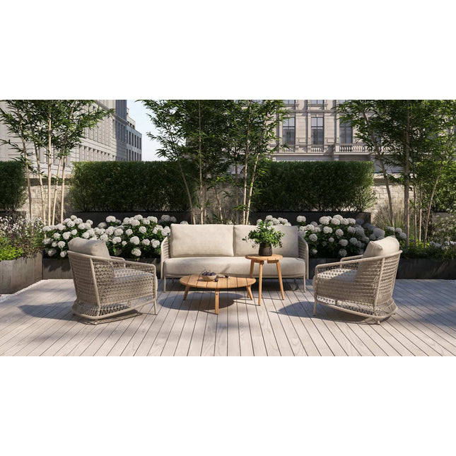 4 Seasons Outdoor Puccini loungeset + voetenbank, zonder salontafel