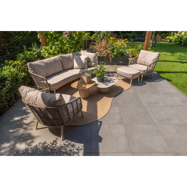 Taste 4SO Puglia loungeset latte, 3-zits loungebank + 2x lounge stoel + voetenbank