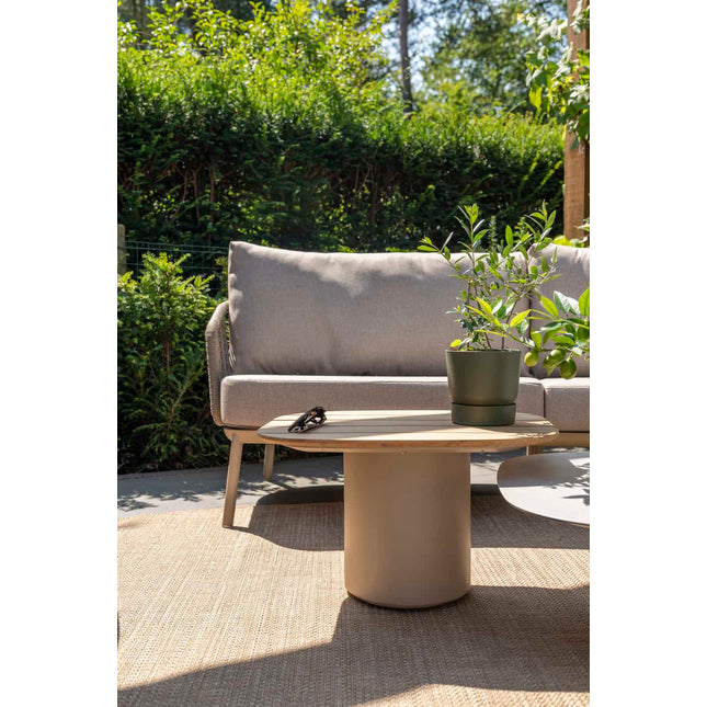 Taste 4SO Puglia loungeset latte, 3-zits loungebank + 2x lounge stoel