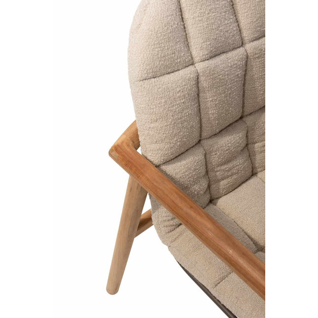 4 Seasons Outdoor Samos dining stoel (6 st.) + Taste 4SO Capri tafel barrel-vorm teak 240 cm