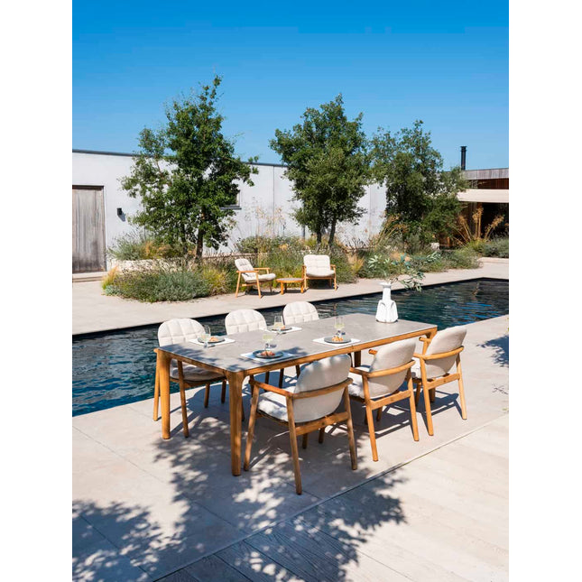 4 Seasons Outdoor Samos dining stoel + Taste 4SO Liam tafel met keramisch tafelblad 240 cm