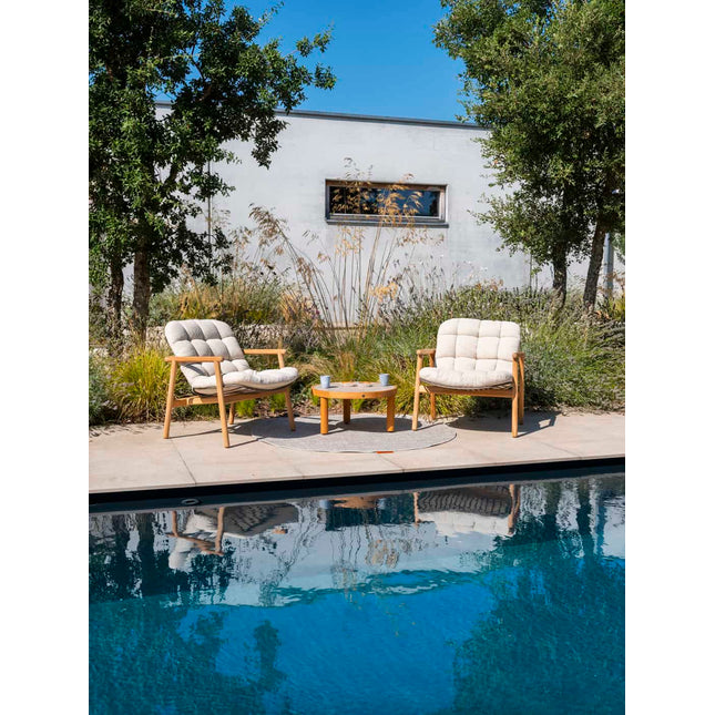 4 Seasons Outdoor Finn salontafel met keramisch tafelblad 63 cm. Ø (H 32)