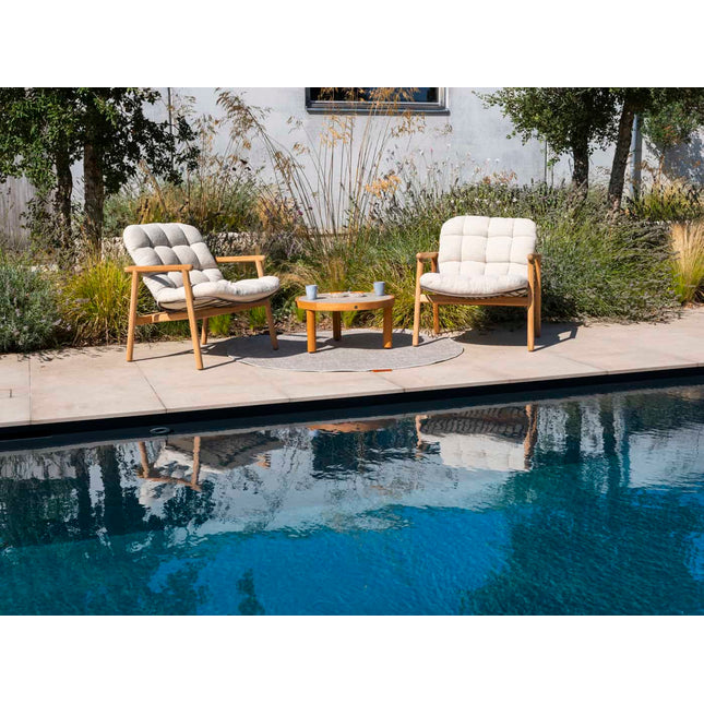 4 Seasons Outdoor Samos bistro loungeset + Finn salontafel teak 60 Ø cm