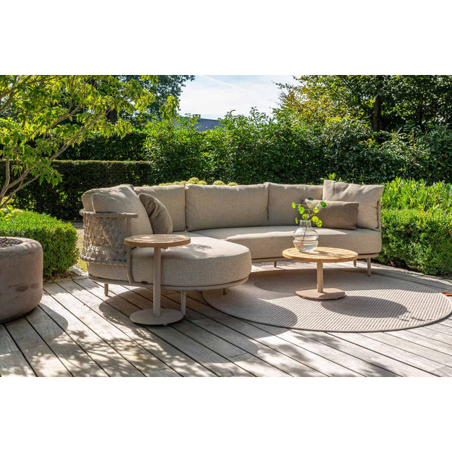4 Seasons Outdoor Sardinia chaise lounge bank + Verdi salontafel 73 Ø cm