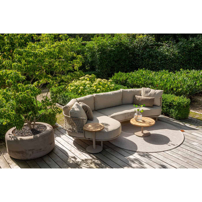 4 Seasons Outdoor Sardinia chaise lounge bank + Volta salontafel 60 Ø cm