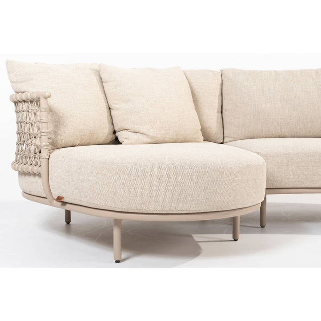 4 Seasons Outdoor Sardinia chaise lounge bank + Volta salontafel 60 Ø cm