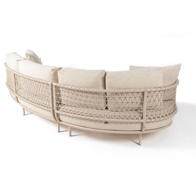 4 Seasons Outdoor Sardinia chaise lounge bank + Finn salontafel 60 Ø cm