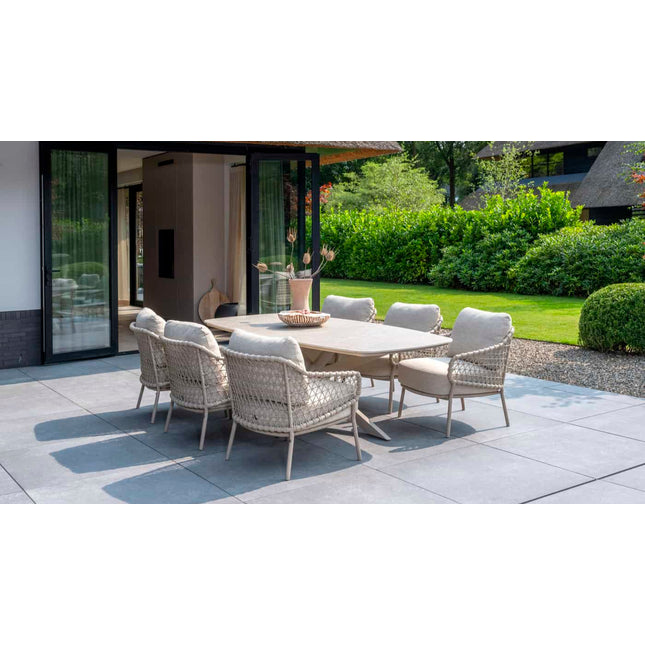 4 Seasons Outdoor Sardinia low dining stoel incl. 2 kussens