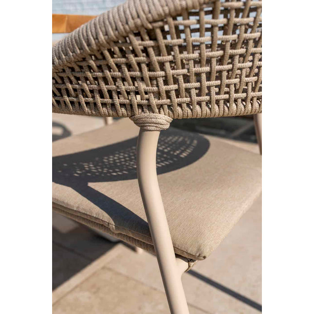 Taste 4SO Sienna dining + Manolo tafel latte met geprint keramiek tafelblad 240 cm