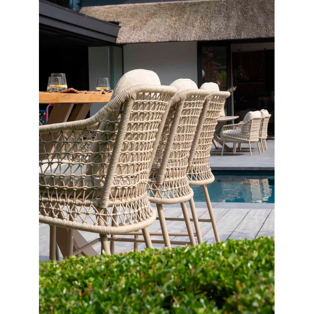 4 Seasons Outdoor Tramonti high dining stoel latte incl. 2 kussens