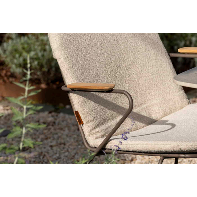 4 Seasons Outdoor Veneto dining terre + Taste 4SO Prado teak tafel 160 Ø cm