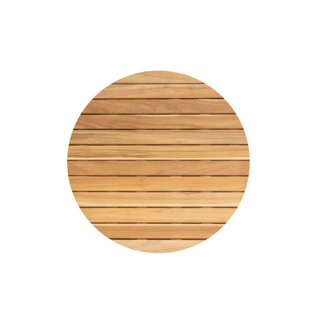 Taste 4SO Rhodos chaise lounge bank + 4 Seasons Outdoor Verdi salontafel teak 73 Ø cm