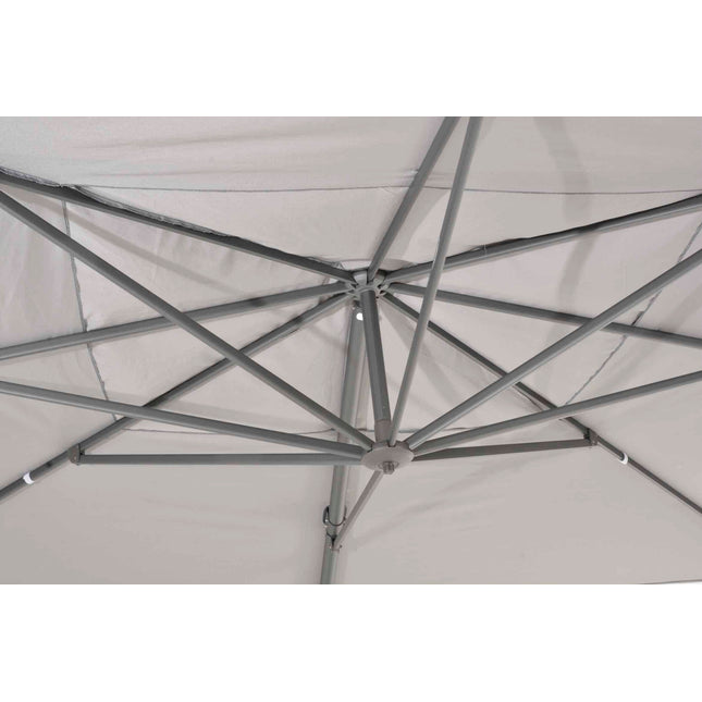4 Seasons Outdoor Parasol Siesta Premium 300 x 300 cm mid grey