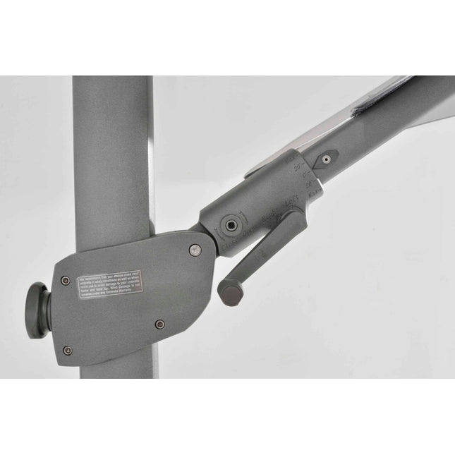 4 Seasons Outdoor Parasol Siesta Premium 300 x 300 cm mid grey