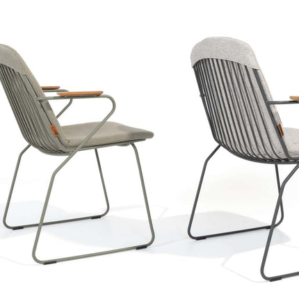 4 Seasons Outdoor Veneto dining antraciet + Taste 4SO Liam teak tafel 240 cm