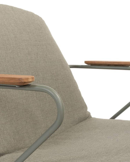 4 Seasons Outdoor Veneto dining olive + Taste 4SO Prado teak tafel 160 Ø cm