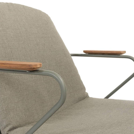 4 Seasons Outdoor Veneto dining olive + Taste 4SO Prado teak tafel ovaal 240 cm