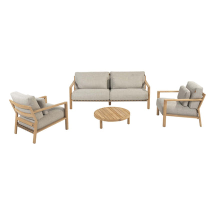4 Seasons Outdoor Lucas loungeset + Finn salontafel 80 Ø cm