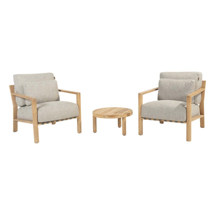 4 Seasons Outdoor Lucas bistro loungeset + Finn salontafel 60 Ø cm