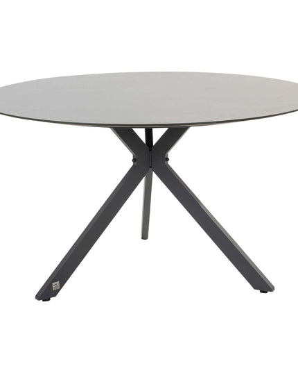 4 Seasons Outdoor Aprilla dining pure (4 st.) + Locarno tafel HPL slate antraciet 130 Ø cm