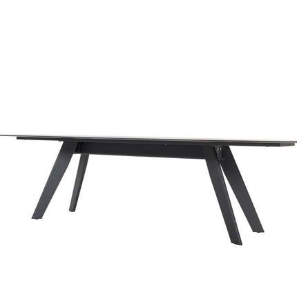 4 Seasons Outdoor Aprilla dining antraciet + Montana tafel barrel keramiek terrazzo 240 x 103 cm