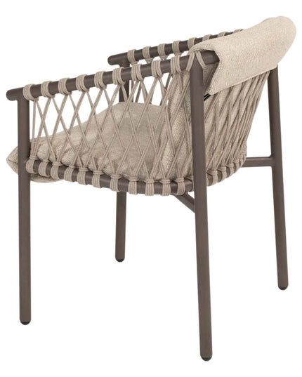 4 Seasons Outdoor Allora dining stoel terre + Taste 4SO Prado tafel met keramisch tafelblad barrel terre 240 cm