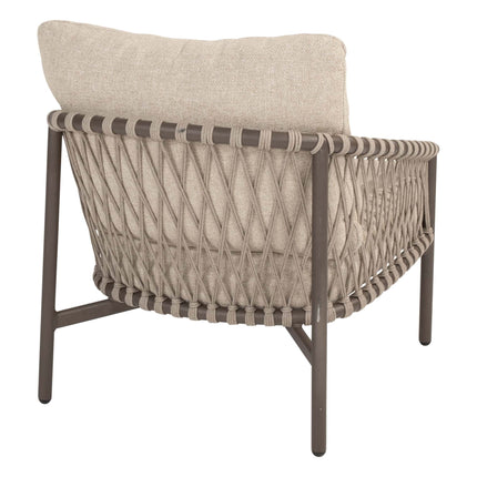 4 Seasons Outdoor Allora bistro loungeset + Boaz bijzettafel 45 Ø cm terre