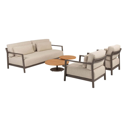 4 Seasons Outdoor Capresi loungeset + Volta salontafels terre