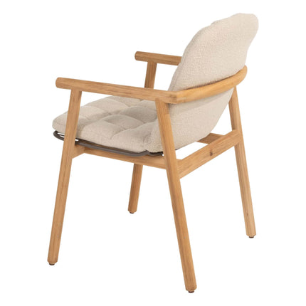 4 Seasons Outdoor Samos dining stoel + Taste 4SO Prado teak tafel 130 Ø cm