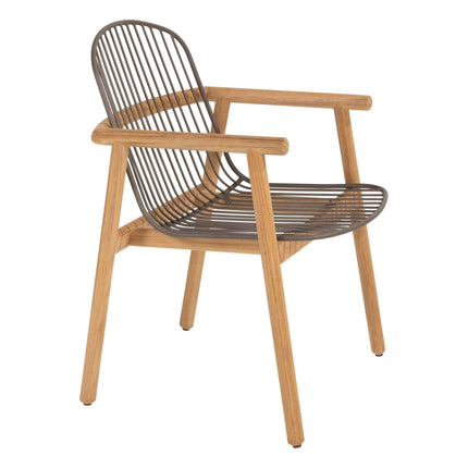 4 Seasons Outdoor Samos dining stoel + Taste 4SO Liam eettafel teak 180 cm