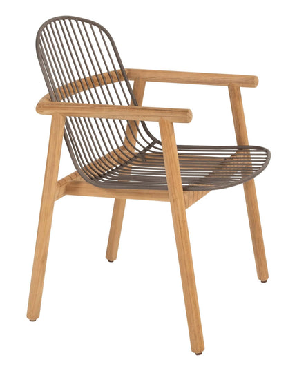 4 Seasons Outdoor Samos dining stoel + Taste 4SO Corsica tafel kiezel-vorm teak 240 cm