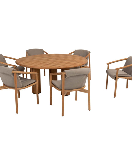 4 Seasons Outdoor Tess dining + Taste 4SO Corsica tafel teak 160 Ø cm