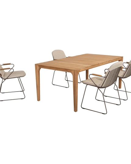 4 Seasons Outdoor Veneto dining terre + Taste 4SO Liam teak tafel 180 cm
