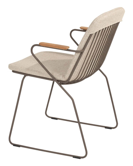 4 Seasons Outdoor Veneto dining terre + Taste 4SO Prado teak tafel 130 Ø cm