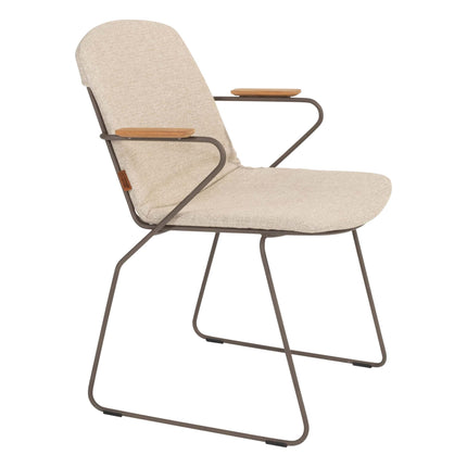 4 Seasons Outdoor Veneto dining terre + Taste 4SO Prado teak tafel 130 Ø cm