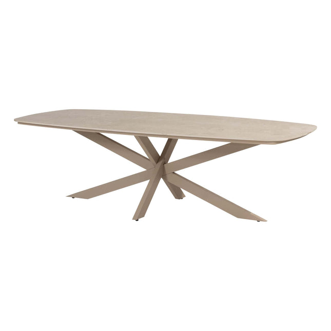 4 Seasons Outdoor Sardinia low dining stoel + Nevada low dining tafel barrel-vorm 250 cm latte - Image 14