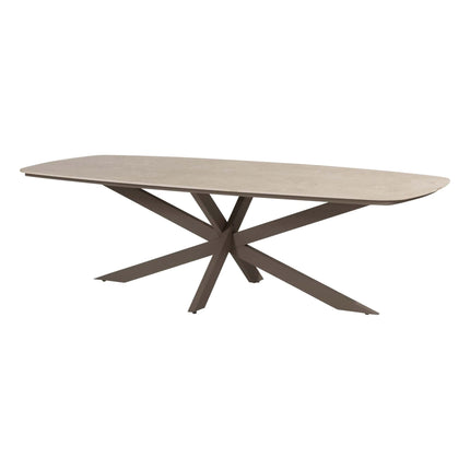 4 Seasons Outdoor Tuinset Capalbio low dining stoel + Nevada low dining tafel barrel-vorm 250 cm terre
