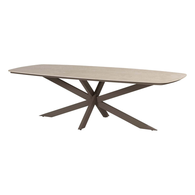 4 Seasons Outdoor Nevada low dining tafel barrel-vorm 250 cm terre