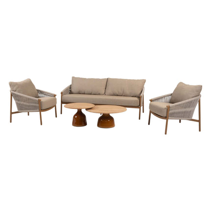 4 Seasons Outdoor Milos loungeset + June caramel salontafels - Image 1