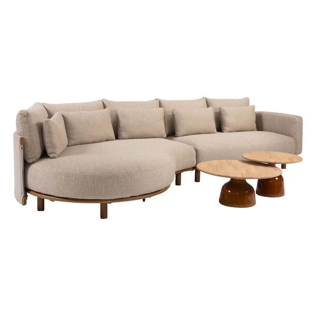 4 Seasons Outdoor Safina loungeset + June caramel salontafels - Image 1