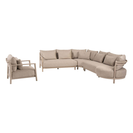 4 Seasons Outdoor Mykonos modulair corner lounge + lounge stoel - Image 1