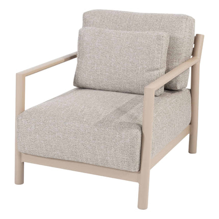 4 Seasons Outdoor Mykonos modulair corner lounge + lounge stoel + June creme salontafels - Image 12